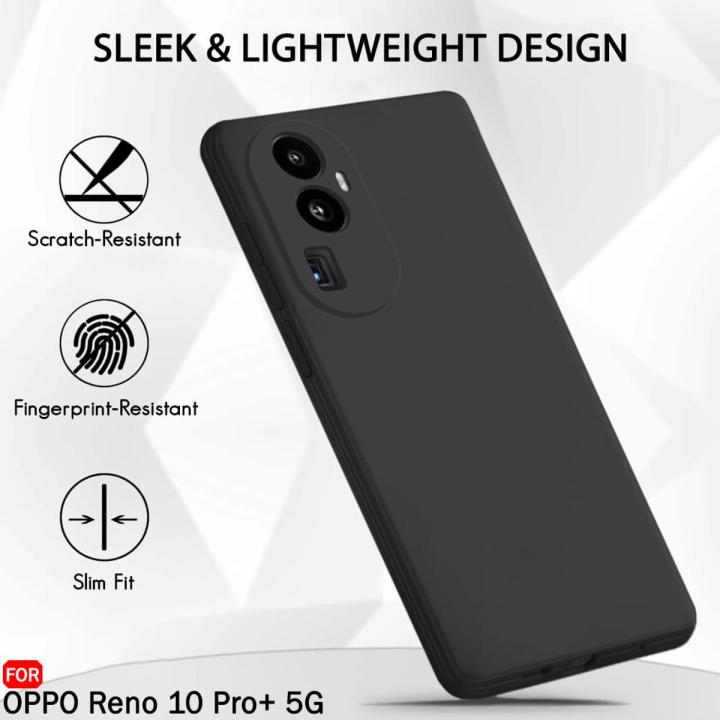 For Oppo Reno 10 Pro Plus Luxurious Soft Liquid Silicone Shockproof Inside Brush Back Case