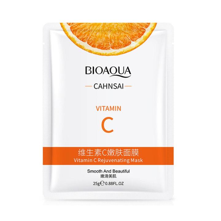 BIOAQUA Vitamin C Rejuvenating Face Sheet Mask for Smooth and Beautiful Women Skin