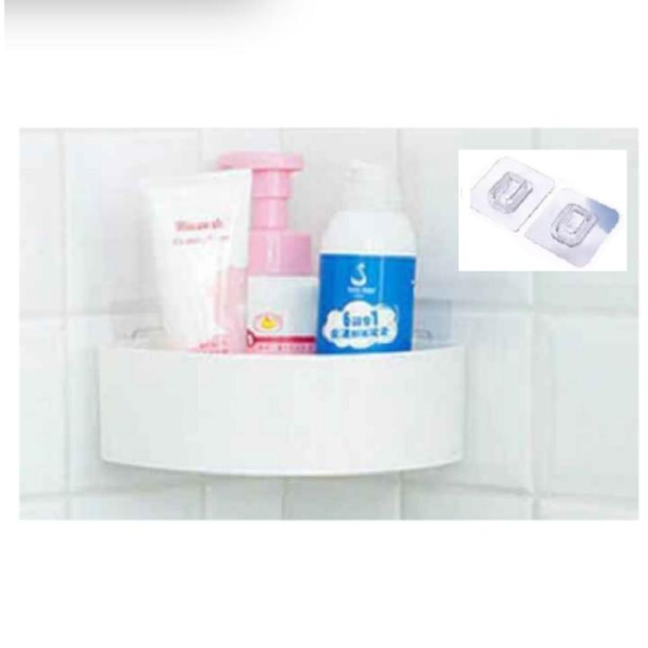 Kitchen and Bathroom Plastic Storage Corner Shelf (Select Colour)