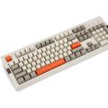 Ajazz AK510 104 Keys Retro Mechanical Keyboard SA Ball Cap PBT Internet Cafe Gaming RGB Lighting Keyboard, Cable Length 1.6m, Style:RGB Backlight + Three Orange Keycaps. 
