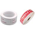 BRADOO- 300Pcs Removable Freezer Labels Food Storage Stickers & 1 Roll/500Pcs Fragile Stickers - Fragile Handle with Care Labels.