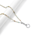Beaded Lanyard for ID Badges and Keys, Cute Teacher Lanyard, Natural Stone Lanyard for Women Durable. 
