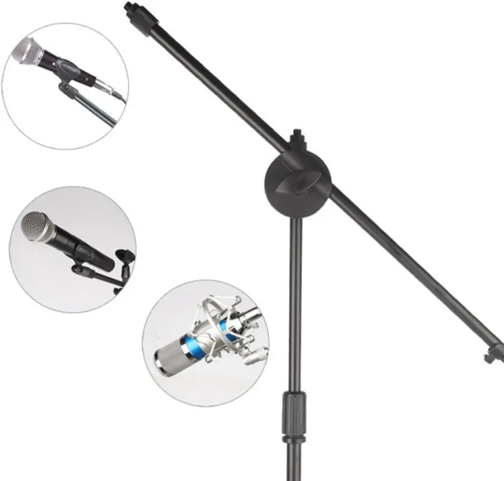 Pro%20Microphone%20Stand%20Floor%20Stand%20Tripod%20Boom%20Telescopic%20Mic%20Arm%20Stand%20Black%20-%20Image%205