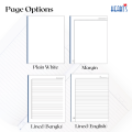 Exercise Khata – 200 Pages (3 Pcs) – White / Ruled / English & Margin – Stylish Cover – School & College Notebook – Design May Vary [ Floral Khata 200  Page ]. 