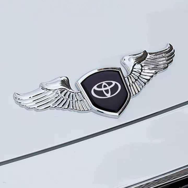 Car Front Hood Bonnet Sticker Angle Wings Emblem Badge for Toyota