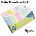 8PCS/Pack Soft Cotton Baby Handkerchief Infant Towel Muticolor Baby Washcloth. 