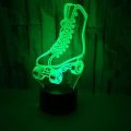 Foreign Trade New the Skating Shoes Colorful 3D Night Light Colorful Remote Touch 3D Lamp Colorful Touch 3D Table lamp. 
