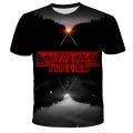 Kids Stranger Things 4 T-shirts Cartoon Printed Girls Tees Children Stranger Things 4 Tops Short-sleeve Hellfire Club Clothes. 