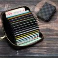 ID Cards Holders Bank Credit Bus Cards Cover Pu Leather Women Men Coin Pouch Wallets Bag Business Zipper Card Holder Organizer.
