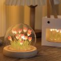 10/20pcs Artificial Tulip Night Light DIY Simulation Tulip Bedside Lamp Heat Shrinkable Film Home Decor Birthday Gift Table Lamp. 