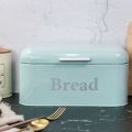 Vintage Bread Box Cupboard Iron Snack Box Desktop Finishing Dust-Proof Storage Box Storage Bin Keeper Food Kitchen Shelf Decor White. 