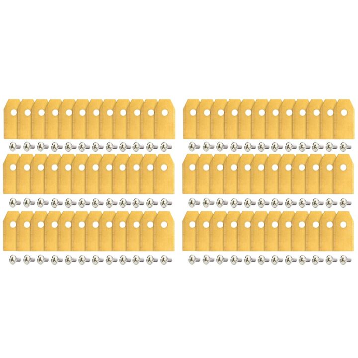 LKPCIGCXM Lawn Mower Blade 72 Pcs Replacement Blades, Stainless Steel Mower Blade for Garden and Husqvarna for Automower