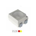 100PCS 3528 Amber+Yellow PLCC-4 Reverse Pole ,617Nm+587Nm , 50MA 2V 0.1W Bicolor SMD LED Lamps Light Beads LAYT67B. 