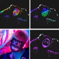 New Halloween LED Luminous Mask Face Changing Induction colorful mask LED light up control cool mask Party Atmosphere Prop. 
