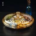 Transparent Acrylic Plate Dry Fruit Plate Compartment With Cover - Serve Dry Fruits In Style With A Transparent Acrylic Plate.