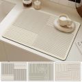 Line Drain Mat Diatomite Kitchen Mats Super Absorbent Dish Drying Pad Non-slip Drainer Rug Modern Quick Dry Tableware Rugs 주방매트. 