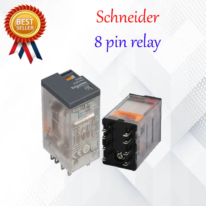 AC%20220V/240V%20Schneider%20Coil%208%20Pin%20DPDT%20Power%20Electromagnetic%20Relay%20With%20Base%20-%20Image%203