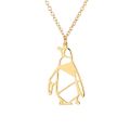 【Lejia】Women Origami Necklace For Kids Girls Animal Penguin Pendant Necklace Trendy Jewelry. 