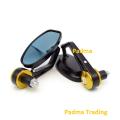 Handlebar end Grip Side Mirror or Looking Glass for Motorcycle. Golden Gutli 501. 