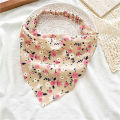 Vintage Print Flower Beach Bandana Hair Scarf Fashion Elastic Rubber Headbands. 