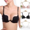 Women's Deep U Low Cut Super Push Up Backless Bra.
