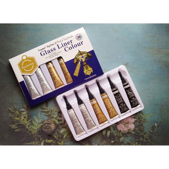 Keepsmiling%203D%20Glass%20Liner%20Color%20Black%2012%20ml%20%C3%97%206%20Tubes%20Glass%20Painting%20Outline%20Color%20Pack%20of%201%20-%20Image%203