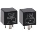 FORIDE 2PC 12V 3Pin Car Flasher Relay CF13 JL-02 Fix LED Light Turn Signal Indicator Hyper Flash.