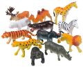6 Pieces Plastic Mini Jungle Animals Toys Animal Collection For Kids Education Toy - Multicolor.