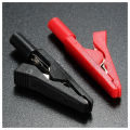 2X Insulated Alligator Clip Connector Clamp Testing Probe Red+Black.