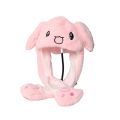 New Cute Rabbit Jumping Up Cap Kid Adult Cap Gift Bunny Ear Hat Pluh Moving  Hat Movable Ear Airbag Cap Winter Hat. 