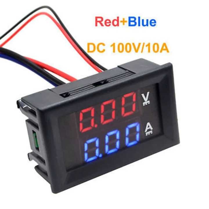 DC%200-100V%2010A%20Digital%20Voltmeter%20Ammeter%20Dual%20Display%20Voltage%20Detector%20Current%20Meter%20Panel%20Amp%20Volt%20Gauge%200.28"%20Red%20Blue%20LED%20-%20Image%202