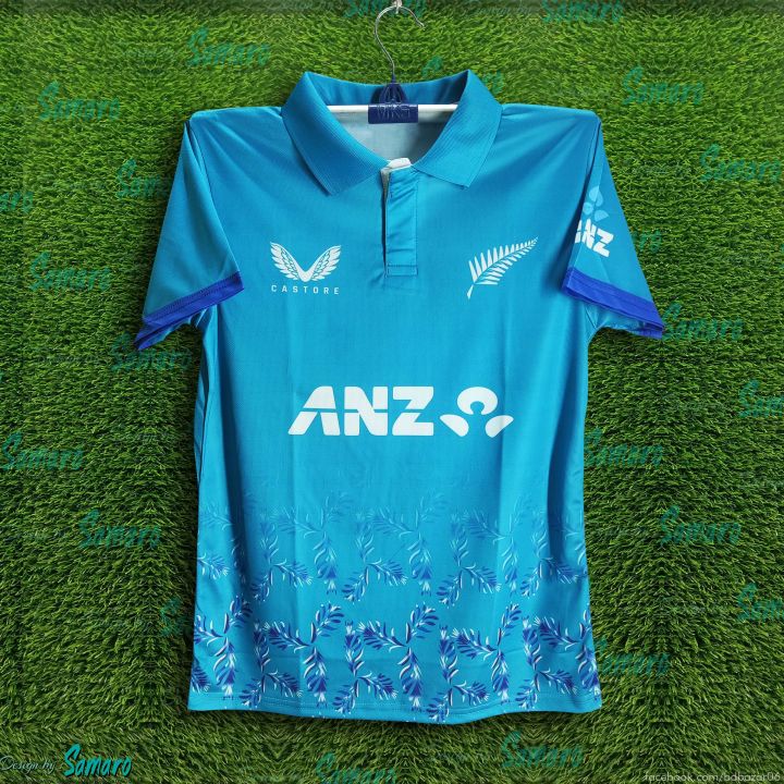 New Zealand Jersey 2026/27 Premium Cricket Jersey For Man - Half Sleeve Collar Polo T Shirt - New Zealand Cricket Jersey 2026
