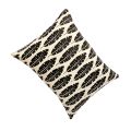 Fiber Cushion with Cover, Black, (9"x12"), Set of 5. 