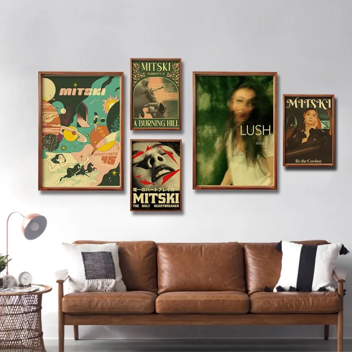 Mitski%20Retro%20Poster%20Be%20The%20Cowboy/Nobody/Lush%20Kraft%20Paper%20Prints%20Vintage%20Aesthetic%20Home%20Room%20Cafe%20Bar%20Art%20Wall%20Decor%20Painting%20-%20Image%204