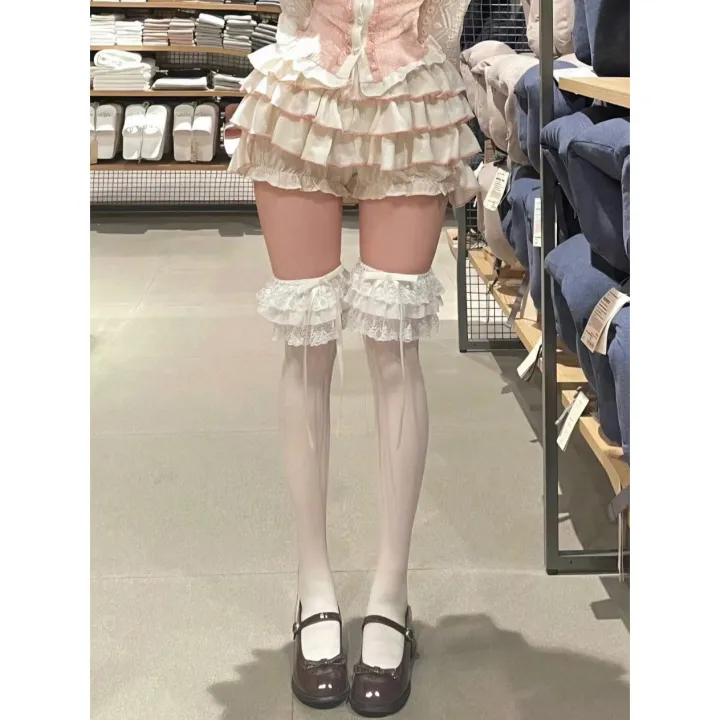 Multi-Layer%20Lace%20Stockings%20Milky%20White%20Ribbon%20Knee%20Socks%20Japanese%20Style%20lolita%20Girl%20Bow%20Hold-Ups%20-%20Image%204
