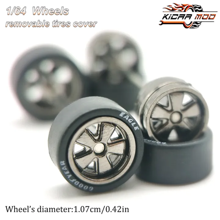 1/64%20Wheels%20with%20Rubber%20Tires%20FUCHS%20Refitting%20Parts%20for%20Diecast%20Model%20Car%20Hot%20Wheels%20Matchbox%20Tomica%20D:11mm%201%20Set%20-%20Image%203