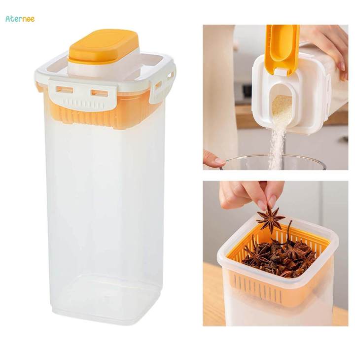 Food%20Storage%20Container%20with%20Lid%20Practical%20Food%20Dispenser%20Kitchen%20Storage%20Case%20Clear%20Airtight%20Jar%20for%20Restaurant%20Household%20Snack%20Pantry%20-%20Image%202