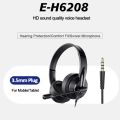 SPRISE H6208 Noise Cancelling Headset Conference Call Center Headphone USB & 3.5mm with Stereo Sound Rotating Mic Adjustable Headband. 