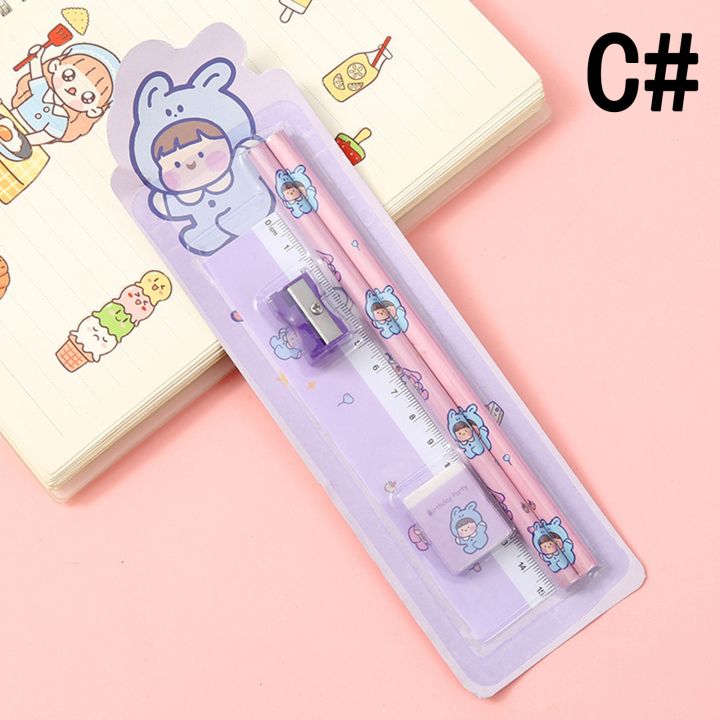 5Pcs%20Cute%20Cartoon%20Pencil%20Set%20Sharpener%20Eraser%20Ruler%20Set%20Gift%20for%20Kids%20School%20Office%20Writing%20Supplies%20Stationery%20-%20Image%207