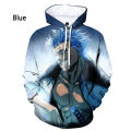 New Fashion Japanese Anime Bleach 3d Printing Hoodie Kurosaki Ichigo Casual Long-sleeved Unisex Cosplay Hoodies Cheap Tops Hoody. 