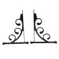 2pcs Black Aluminum Shelf Bracket L Shape European Style Wall Mounted Hanging Angle Bracket Heavy Duty Supporter for Commodity.