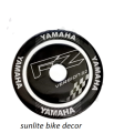 Tank Lock ( mukka ) cap sticker for Motorcycle Yamaha FZ-S. Decoration sticker for FZ-S. RED.