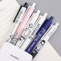 6Pcs/Set 0.5Mm ST Head Smooth Writing Examination Pen Cute Simple Life Black Ink Press Gel Signature Pens Student Office Stationery High Quality Quick Dry Neutral Pens. 