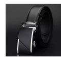 Luxury famous black belt artificial leather auto gear.