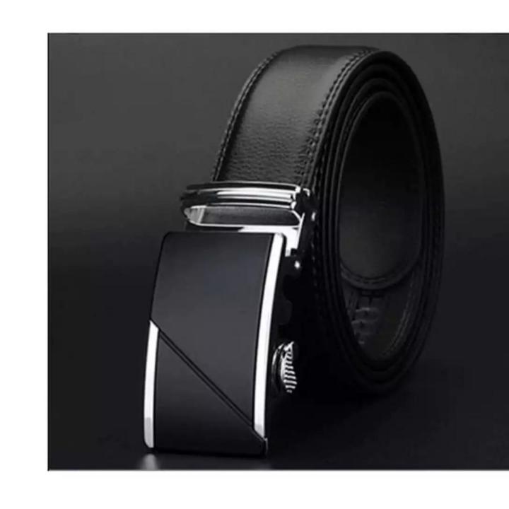 Luxury famous black belt artificial leather auto gear