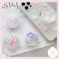 INS Cute Cartoon Bear Flower Phone Grip Tok Griptok Korea Holder Ring for Mobile Phone Universal Accessories Lovely Smile Phone Stand Holder. 