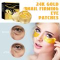 EELHOE 24k Gold Snail Essence Eye Patches 50 Pcs 150gm Eye Mask Improves Eye Wrinkles Firms and Lifts Skin & Moisturizes Eye Area. 