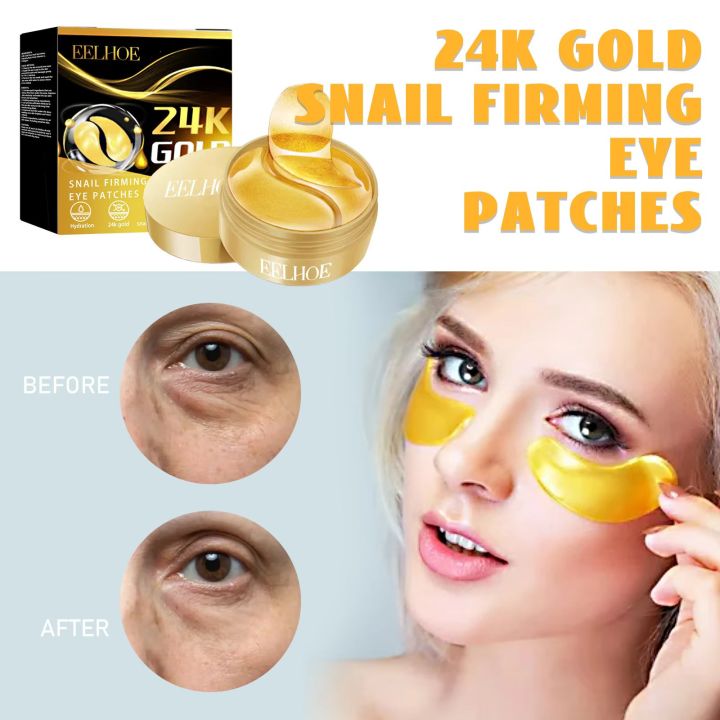 EELHOE%2024k%20Gold%20Snail%20Essence%20Eye%20Patches%2050%20Pcs%20150gm%20Eye%20Mask%20Improves%20Eye%20Wrinkles%20Firms%20and%20Lifts%20Skin%20&%20Moisturizes%20Eye%20Area%20-%20Image%207