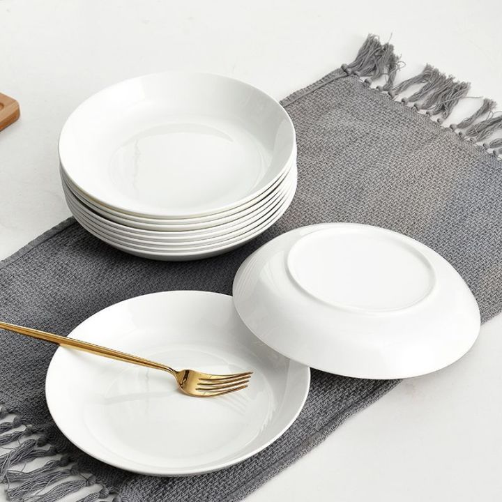 Dish%20Dinner%20Plate%20Household%20White%20Lead-Free%20Bone%20China%20Dish%20Cooking%20Plate6Deep%20Plates%20White%20Porcelain%20Meal%20Tray%20Disc%20Ceramic%20Dinner%20Plate%20-%20Image%203