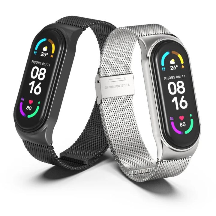 Xiaomi%20Mi%20Band%203/4,%205/6%20Bracelet%20Wristband%20Belt%20Stainless%20Steel%20Metal%20Strap%20Replacement%20Wrist%20Strap%20-%20Image%203